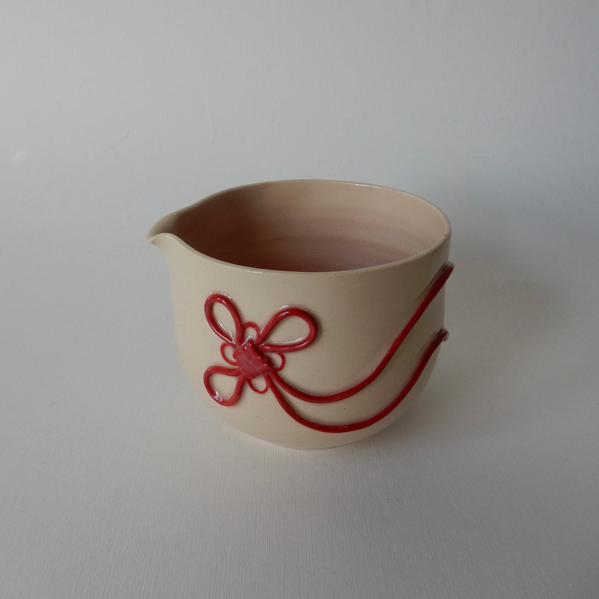 Lucky Knot Matcha Bowl - Red
