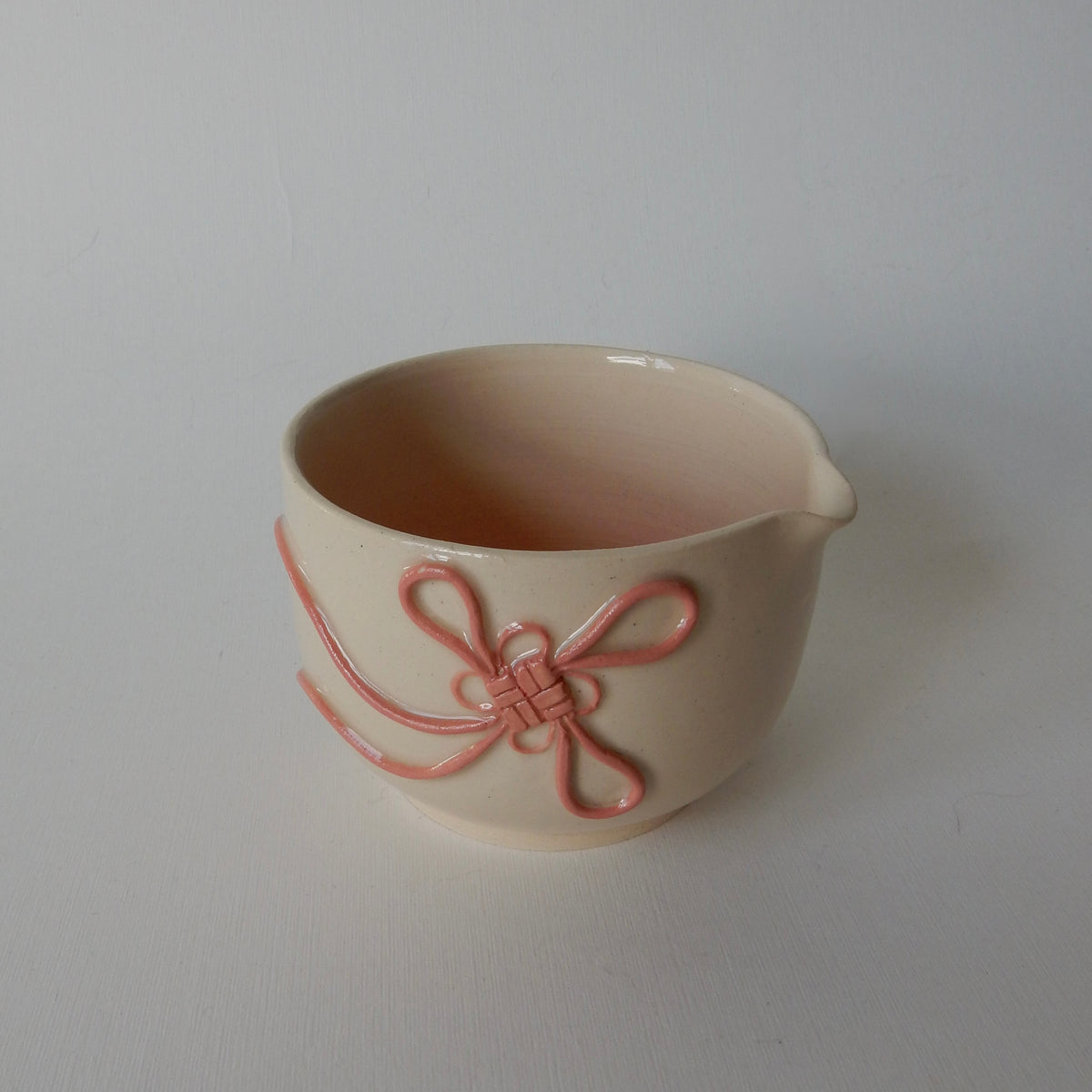 Lucky Knot Matcha Bowl - Pink