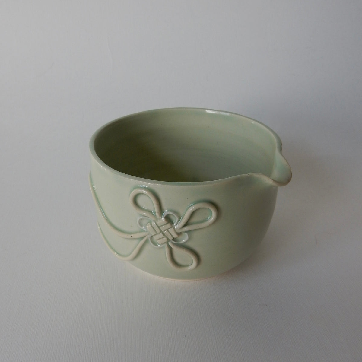 Lucky Knot Matcha Bowl - Celadon